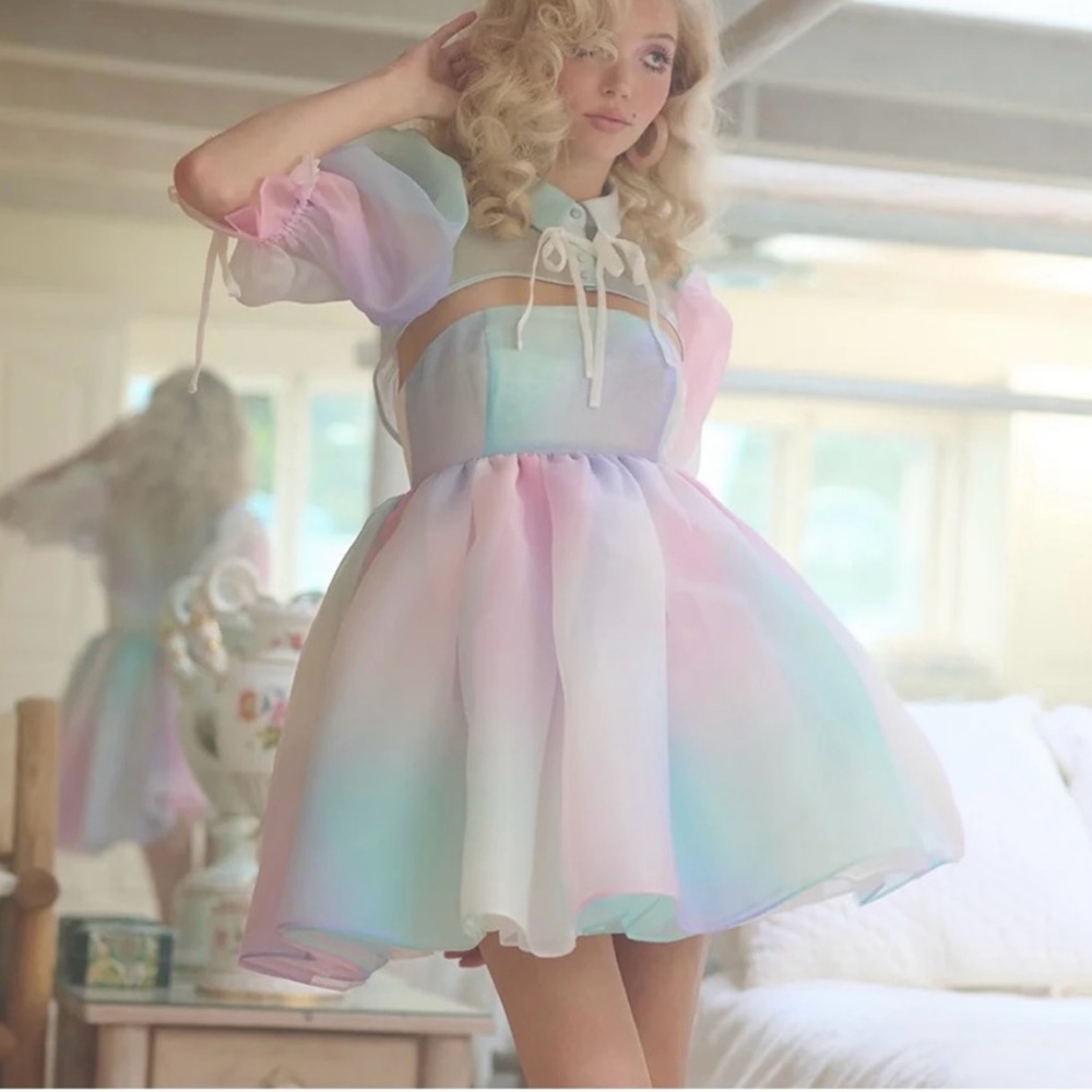 Selkie Pony Shrug Puff Dress XS